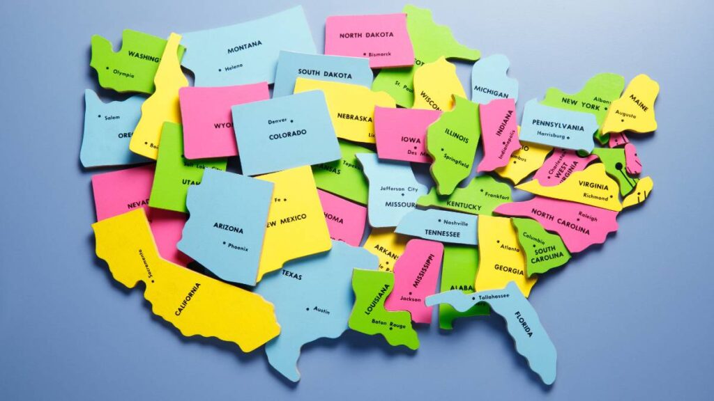 US map color